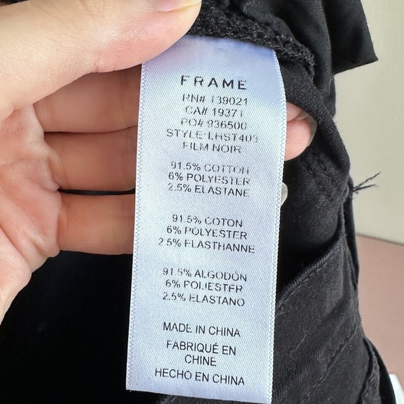 Frame Denim Le High Straight Black Jeans, Classic Black Jeans, Size 28 - Picture 16 of 16